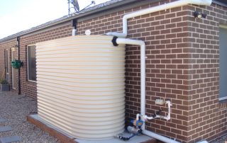 Slimline Water Tank with Backflow Prevention Device at Home
